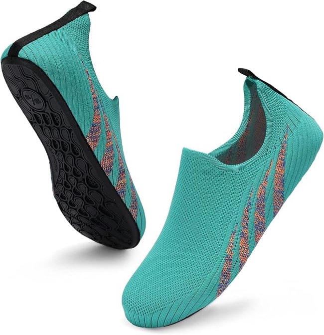 ANLUKE Water Shoes for Womens Mens Barefoot Quick-Dry Aqua Socks for Beach Swim Surf Yoga (40/41, KGreen)