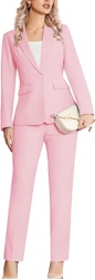 (Size XL) Kelyaa Women's 2 Piece Business Suits One Button Slim Fit Casual Blazers Office Work Formal Blazer Suit Pants Set