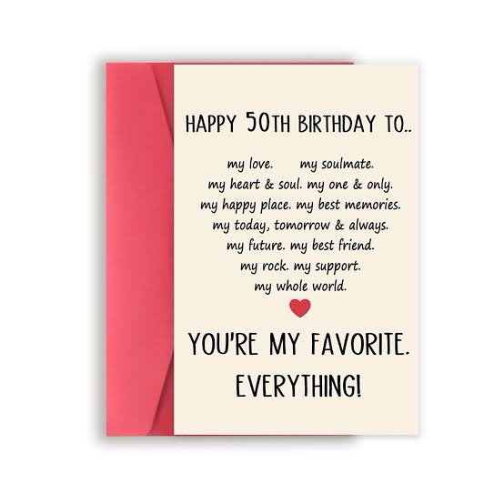 Funny 50th Birthday Card for Women, Happy 50 Year Old Birthday Gift for Her, Happy 50th Birthday Card Gifts for Wife from Husband, 50th Bday Decorations for Women