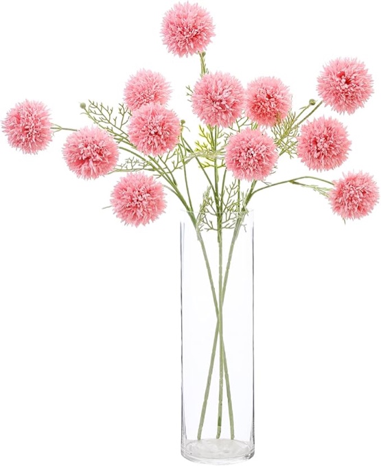 3PC 28.8Inch Realistic Chryshemum Artificial Flowers, Fake Mums Flowers with Bendable Stems, Silk Pompon Faux Kiku Flower for Vase DIY Centerpieces Home Decor, Office, Table, Weddings 