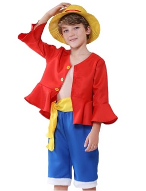 Alegoals Kids Straw Hat Dress Up Comic Con Anime Outfit