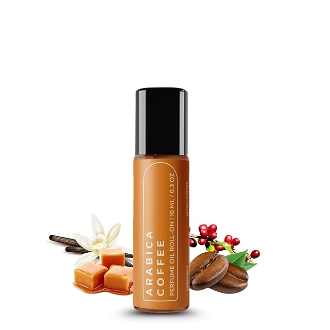 Devinez Arabica Coffee Fragrance Oil Perfume Roll-On (10ml, Pack of 1) — Alcohol-Free, Long-Lasting, Unisex, Travel-Size Perfume Roll On for Everyday Use (IFRA Certifed)