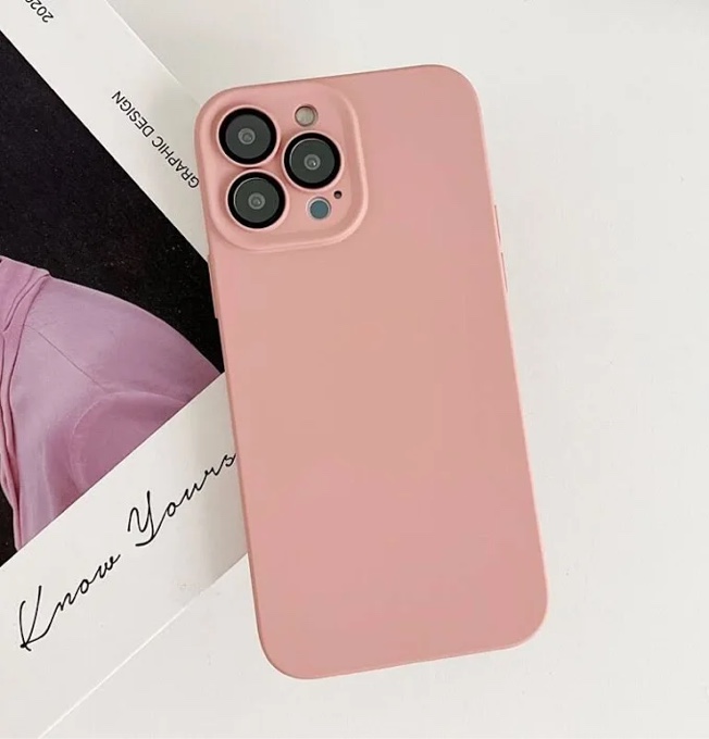 soft liquid silicone case for iphone 14 plus with camera cover