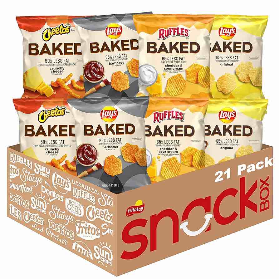 frito-lay baked variety pack, 0.875 ounce snack bags (pack of 21)