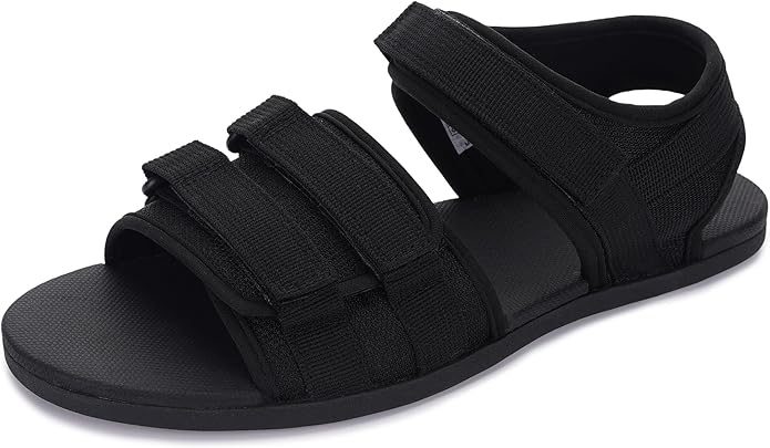 WHITIN Men's Barefoot Sandals + Zero Drop, Minimalist | Adjustable Hook and Loop Straps - size 47