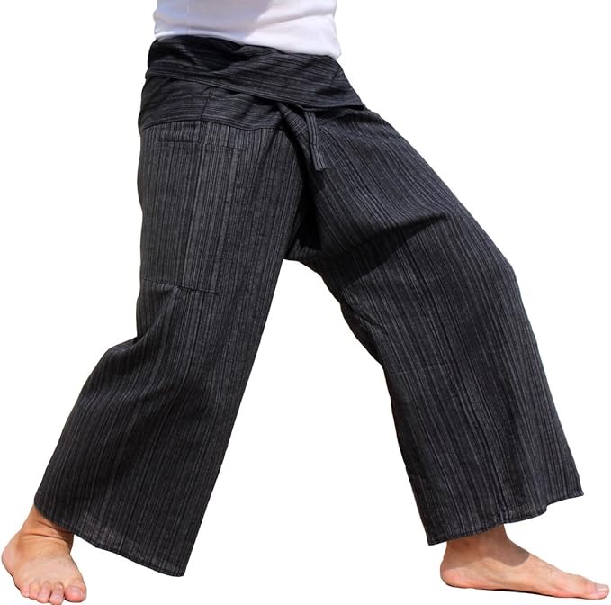 fisherman pants black