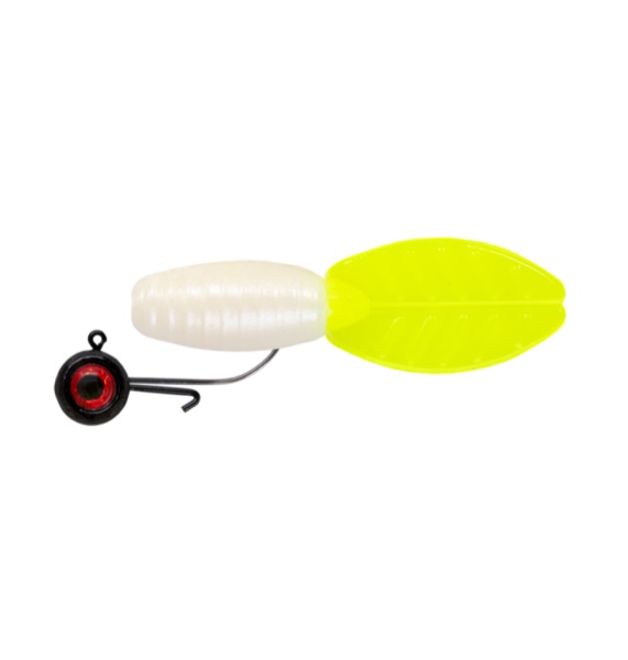 bonehead tackle brush glider 2" / 16 pack/white lightning