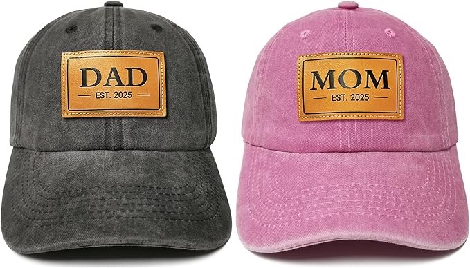 Leather Patch Hats 2025 for Grandpa Grandma Dad Mom Uncle Aunt