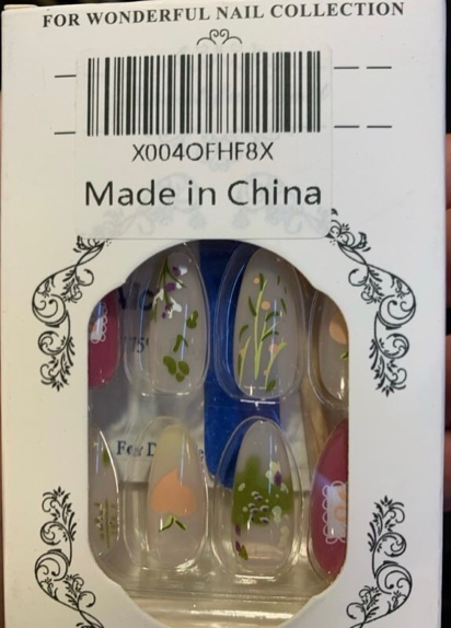 24pcs flower press on nails medium almond fake nails green leaf bow white flower design full cover artificial glue on nails handmade false nails spring summer stick on nails for women diy