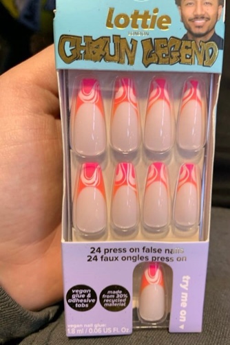 lottie london x chaun legend stay press'd press on nail set  24 false nails