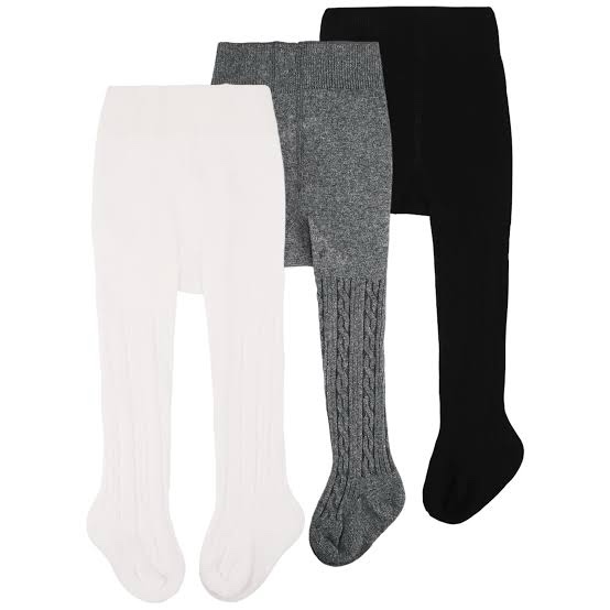 CozyWay Baby & Toddler Tights - Baby Girl and Boy Leggins Cable Knit Comfy Cotton Infant Multicolor - 3 Pack
