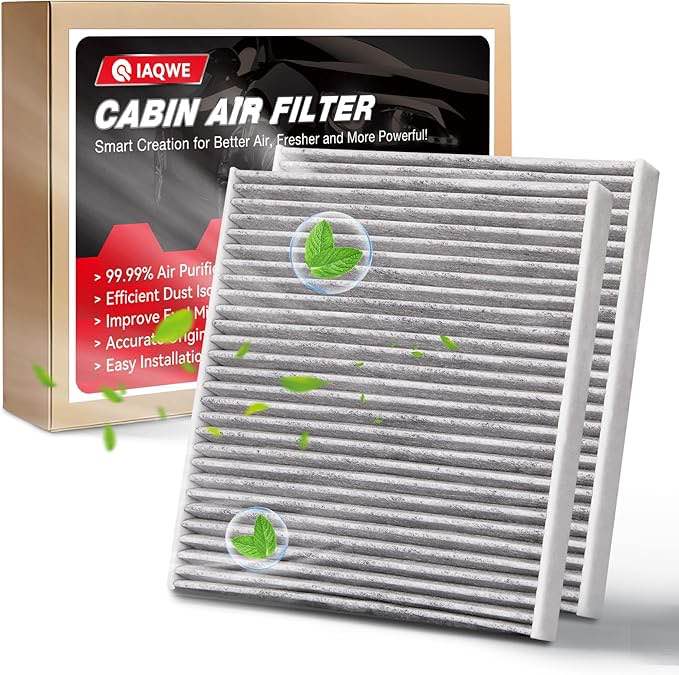 IAQWE CF11183 Cabin Air Filter with Activated Carbon, CP183 Automotive Air Filters Replacement for Dodge Durango (2011-2023), Jeep Grand Cherokee (2011-2022), 2022 Jeep Grand Cherokee Wk, 2PACK