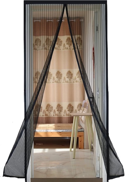 Magnetic Screen Door Mesh, Upgraded HD Transparent Net High Density Screen Mesh