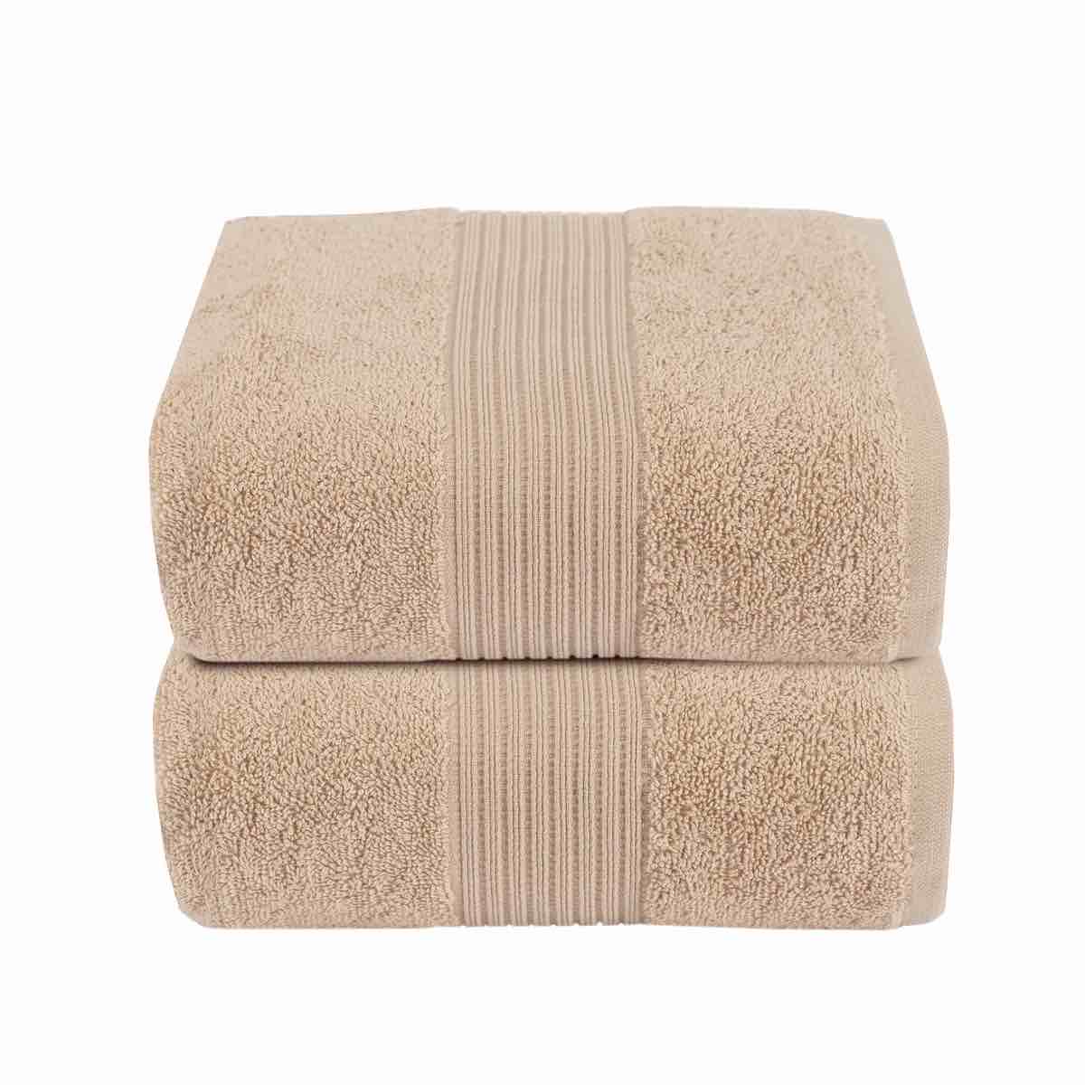 Coresoft air 370 gm towel set 1 set :2x76×137 BEIGE TWL0002BGE