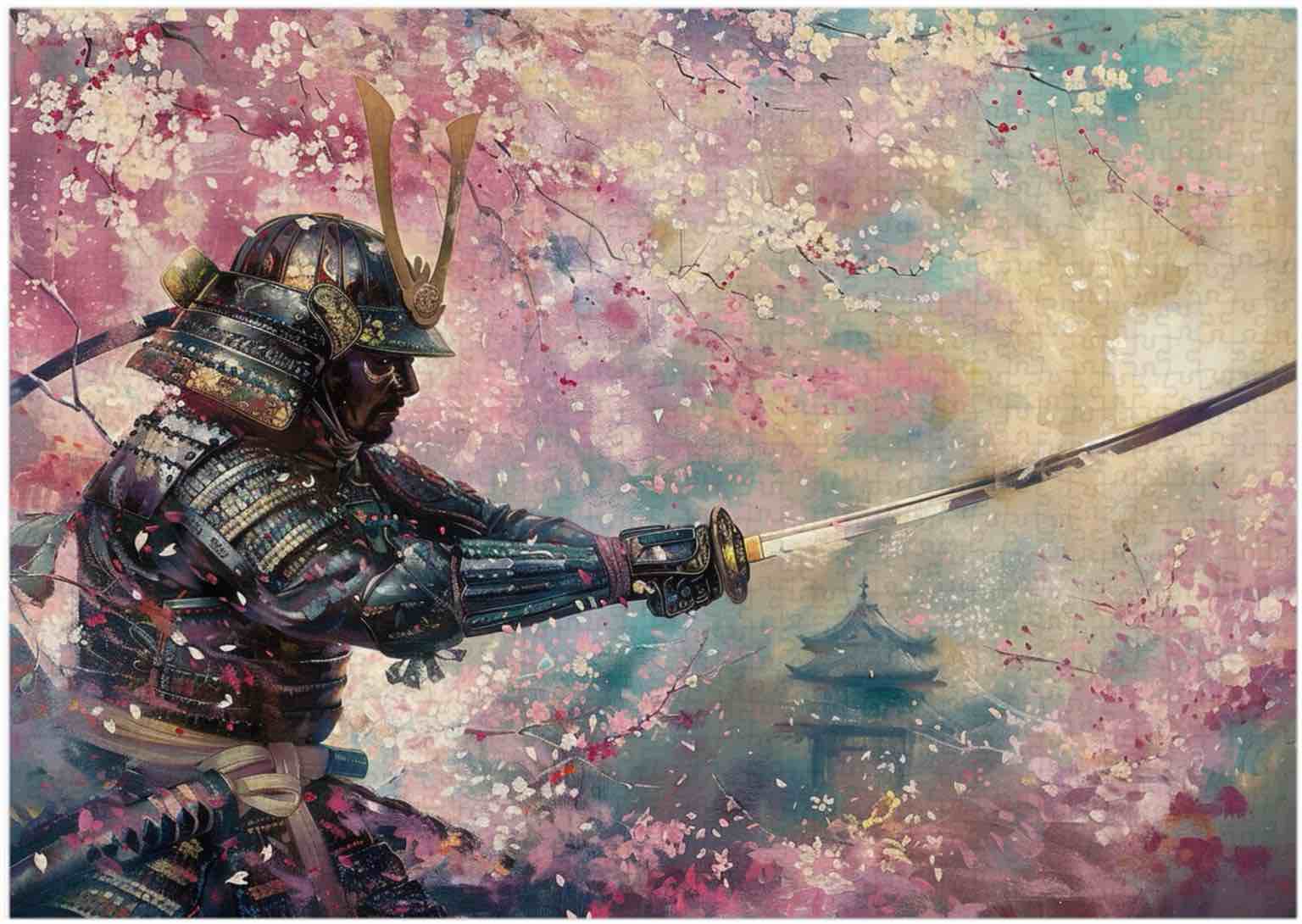 Sakura and Samurai Jigsaw Puzzle 1000 Piece