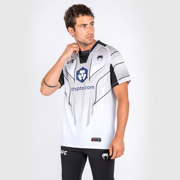 UFC Venum Authentic Fight Week 2.0 Men’s Walkout Jersey (White, Medium)