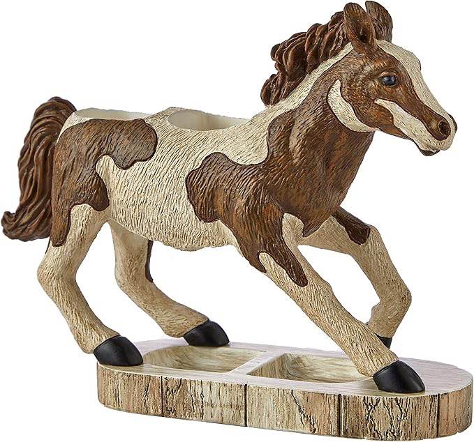 SKL Home by Saturday Knight Ltd. Horse Country Toothbrush Holder,Brown
