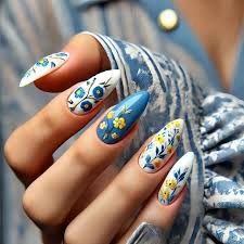 24 pcs french tip press on nails medium almond butterfly fake nails with gradient design spring summer yellow butterflies false nails glue on nails full cover french acrylic nails for women girl shining 123