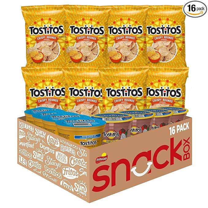 Tostitos Tortilla Chips Chip & Salsa Pack, 3oz Tostitos Crispy Rounds & 3.8oz Medium Salsa