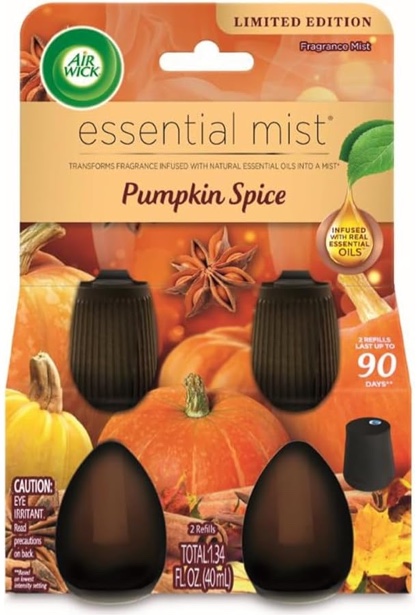 Mariano’s - Air Wick Essential Mist Refill, Holiday Plug In, Fall Air Freshener, Pumpkin Spice,