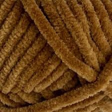 HobbyMia Velvonia - 100g / 131yds - Micropolyester Bulky Weight Soft Velvet Yarn for Crocheting and Knitting - Chenille Fluffy Baby Blanket, Amigurumi Yarn (183 - Coffee Bean, 3 Skeins)