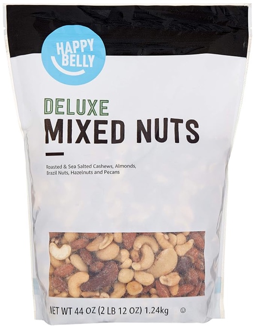 Amazon Brand - Happy Belly Deluxe Mixed Nuts, 16 Ounce, Pack Of 2