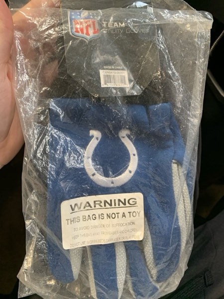 Forever Collectibles 74224 NFL Indianapolis Colts Colored Palm Glove
