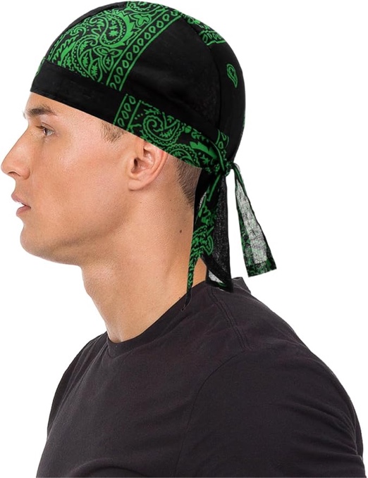 New Unisex Cotton Pirate Bandana Hat for Men Women - Chemo Beanie Outdoor Cycling Cap Polyester Stretchy Headwear