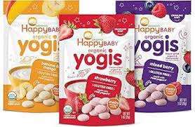 Happy Baby Organic Yogis Variety Pack, Mixed Berry/Strawberry/Banana Mango, 1 oz, 3 count