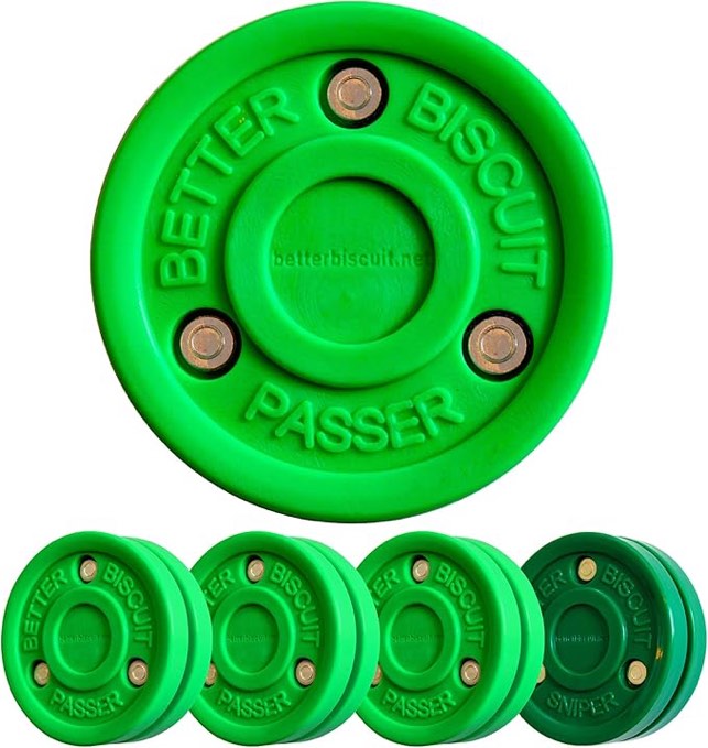 Better Biscuit 4 Pack - 1 Passer and 3 Snipers | Off-Ice Shooting, Stickhandling and Passing Pucks |