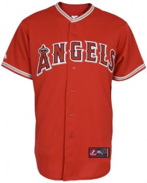 MLB Los Angeles Angels Alternate Replica Jersey (Scarlet, Small)