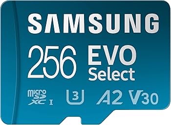 SAMSUNG EVO Plus w/SD Adapter Micro SDXC, Up-to 130MB/s, Expanded Storage for Gaming Devices, Android Tablets and Smart Phones, Memory Card, Micro SD Card (256, GB)