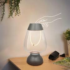 AOTEAM Cordless Table Lamp, Night Light with Touch Control, 3 Brightness Modes Dimmable Table Lamp, 2000mAh Battery, Mood Lighting for Coffee Shop, Bar, Ambient Lighting Bedroom, Dorm Room