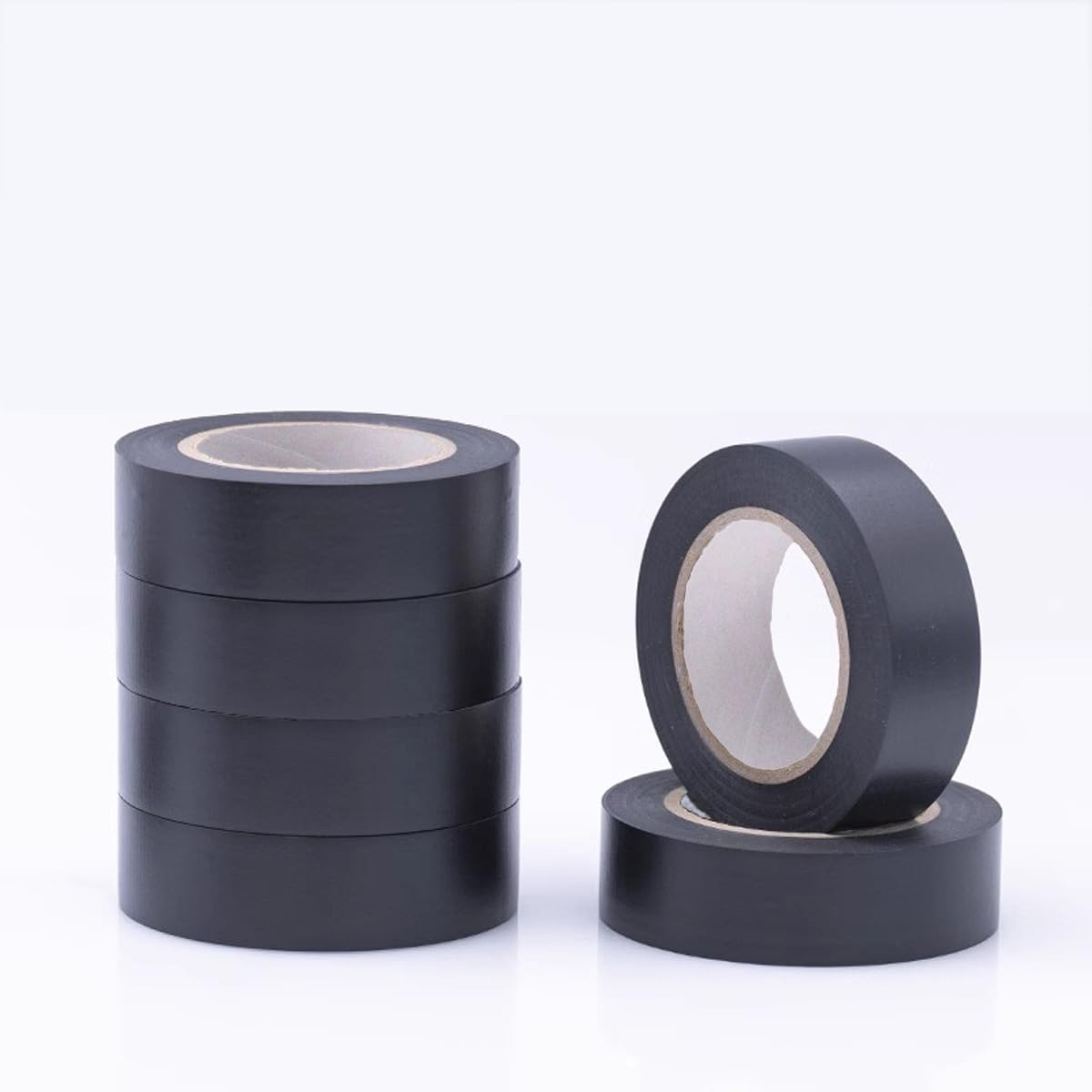 TSUBI 6-Pack Black Electrical Tape, 3/4 inch x 66 Feet per Pack, is Specifically Designed for High-V