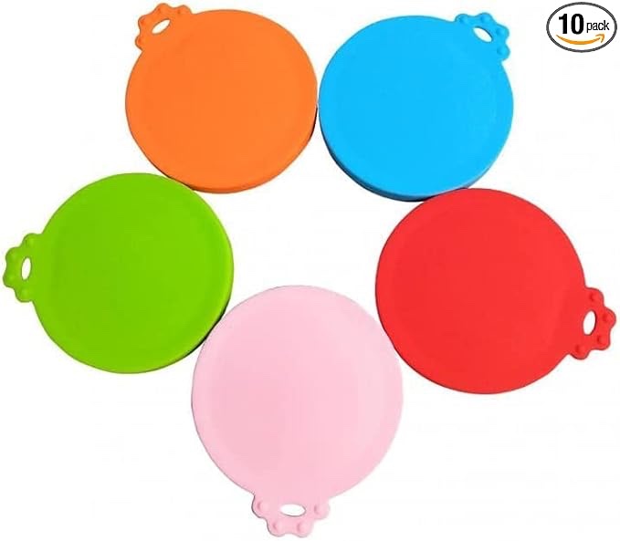 Food Can Lids Reusable Cover Silicone Canned Lid Sealed Feeders Food Can Lid For Puppy Dog Cat Storage Top Cap Health Pet Daily Supplies Useful Design Can Lids Covers for Dog and Cat Food