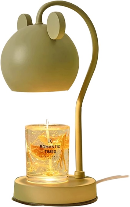 Mornex Candle Warmer Lamp with Timer 2/4/8h, Dimmable Candle Warmer with 3 Bulbs for Home Decor, Christmas/New Years/Valentine's Day/Birthday/Housewarming Gifts for Women/Mom/Wife/Girlfriend (Green)