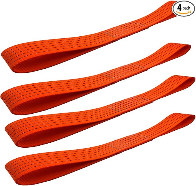 GXTOOL Heavy Duty Soft Loop Short Small Vehicle Moving Tie Down Straps,Cargo Straps Soft Loop Tie Do