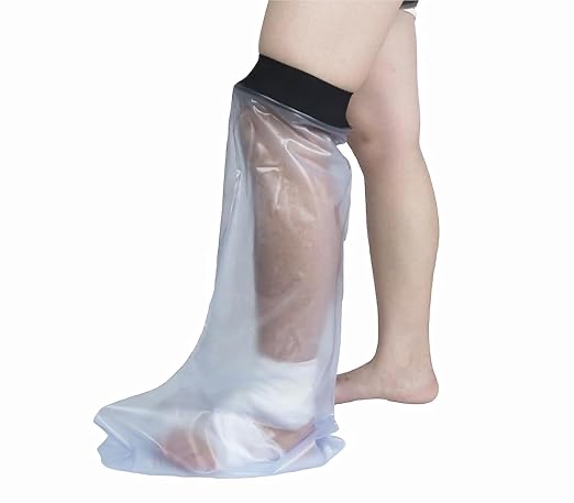 HKF HO KI HO Waterproof Leg Cast Cover for Shower and Bath,Adult Half Leg Cast Protector,Watertight Protection to Broken Leg,Wound, Burns 100% Reusable