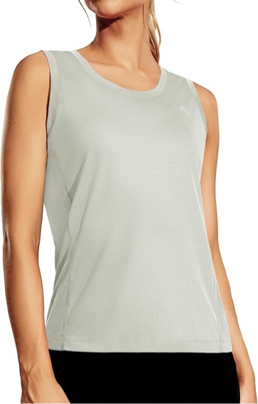 Haimont Women's Sleeveless Running Shirts Workout Tank Top Moisture Wicking Exercise Tennis Muscle T