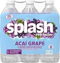 Splash Refresher Acai Grape flavored water beverage