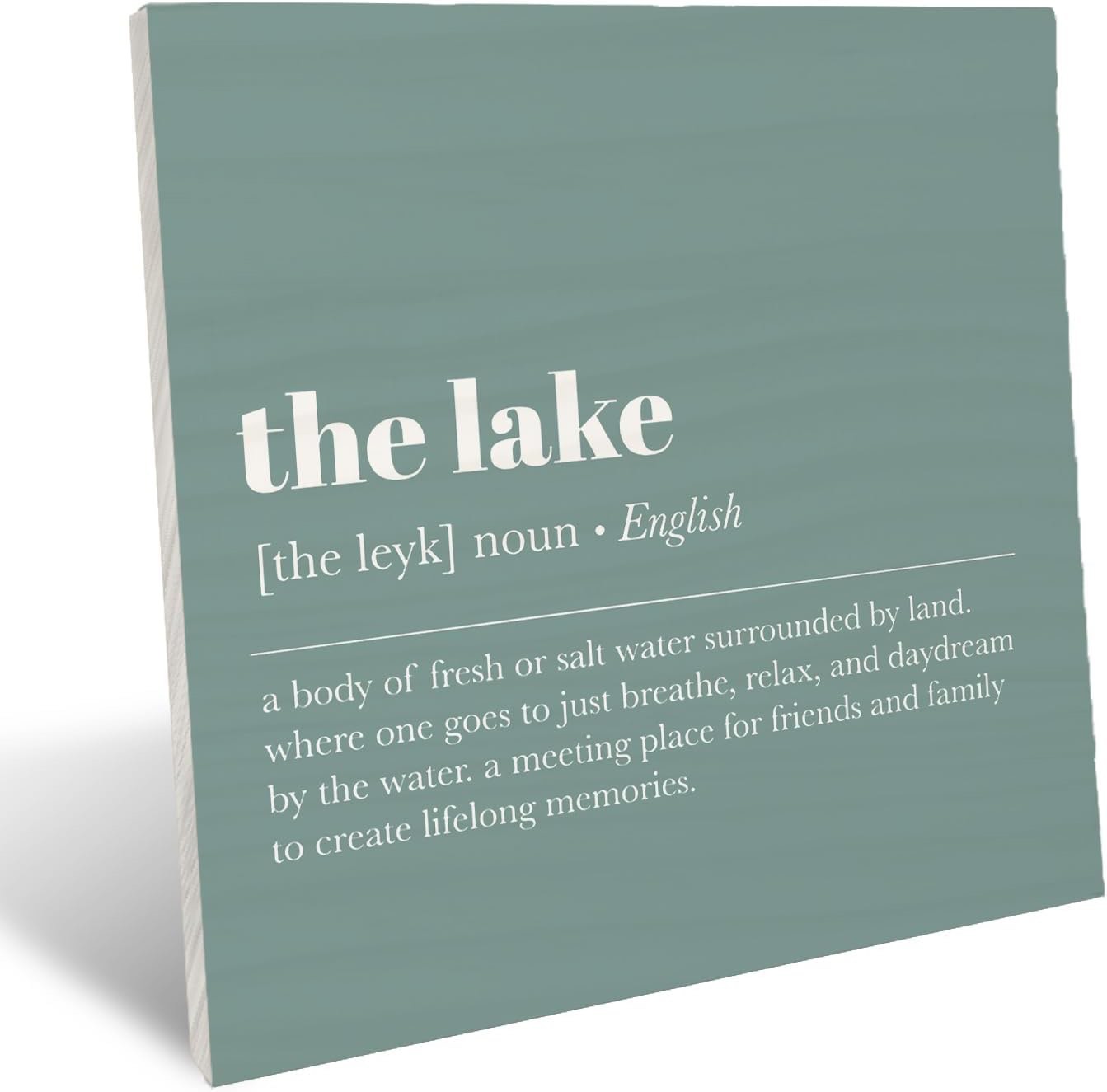 UNCDLV Lake Decor - Summer Wood Sign, Lake Life Gifts, 6.2x6.2 Inches
