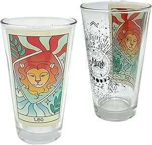 Sam and Zoey - Zodiac Glass | Beer Glass | Pint Glass | Glass Tumbler for Men Women Husband Wife, Gi