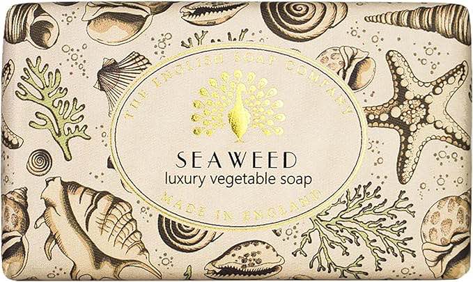 The English Soap Company Vintage Wrapped Soap Bar, Seaweed Scent 190g