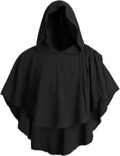 Adult Medieval Hooded Cloak, Gothic Renaissance Hooded Cape Post Apocalyptic Shawl Robe for Hallowee