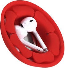 MAIRUI Wired Earbud Case Earphone Headphone Cord Organizer Earbuds Wrap Soft Silicone Magnetic Holde