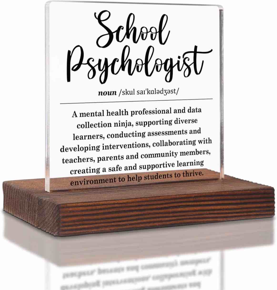 School Psychologist Gifts for Women, School Psychologist Office Sign, Thank You Gifts for School Psychologist, Funny Desk Signs for Women Office Acrylic Sign Plaque SL65