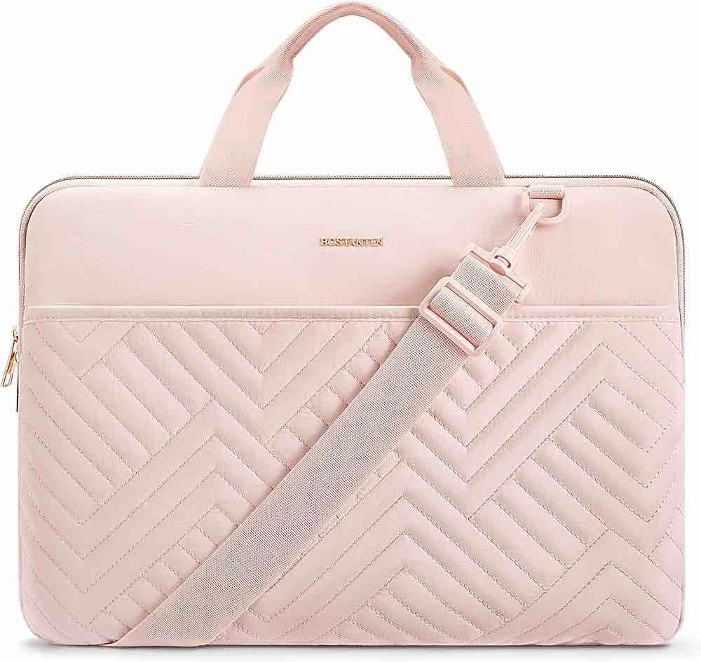 BOSTANTEN Laptop Sleeve 15.6 Inch Puffy Padded Laptop Case Quilted Design Protective Bag for Busines