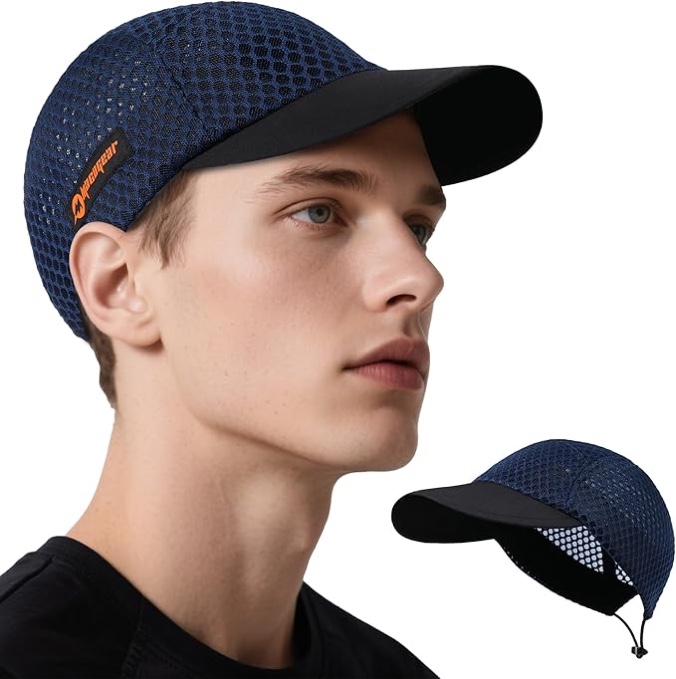 Mesh Baseball Caps for Men Womens - Quick Dry Breathable Trucker Hat - Adjustable Running Hat for Ou