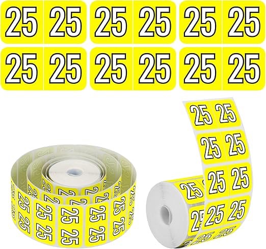 600Pcs 2025 Year Stickers 2025 Numbers Label Stickers, IKAYAS Stickers for Medical Charts, Self Adhe
