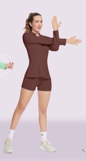 LOVRUBY WOMEN’S GOLF POLO SHIRTS, UPF 50+ V-NECK LONG SLEEVE COLLARLESS QUICK DRY TENNIS RUNNING T SHIRT GOLF TOPS FOR WOMEN - Large